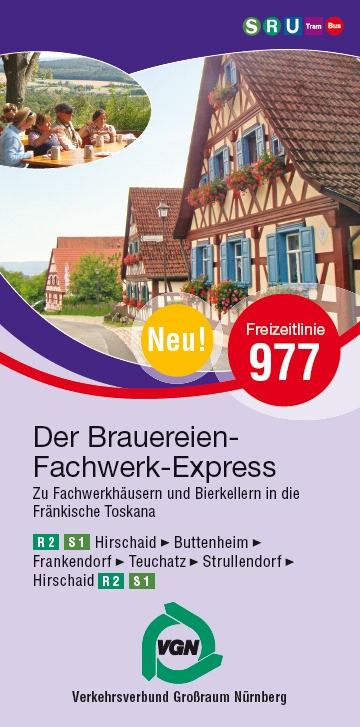 Titelbild der Broschüre "Brauerein-Fachwerk-Express"