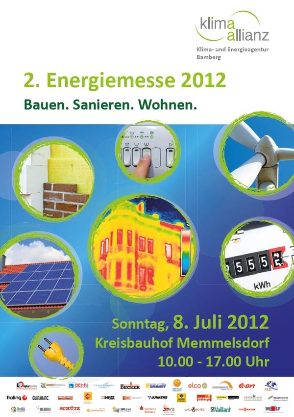 Plakat der 2. Energiemesse "Bauen.Sanieren.Wohnen"