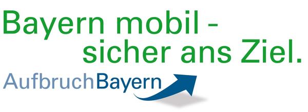 Logo des Verkehrssicherheitsprogramms 2020 "Bayern mobil - sicher ans Ziel"