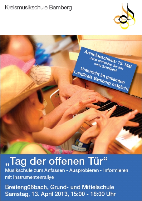 Plakat zum Tag der offenen Tür 2013 der Kreismusikschule