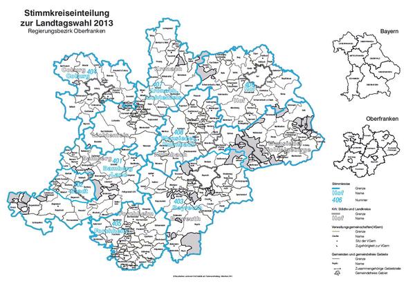 Regierungsbezirk Oberfranken_Landtagswahl 2013