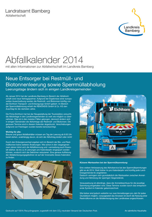 Abfallkalender 2014