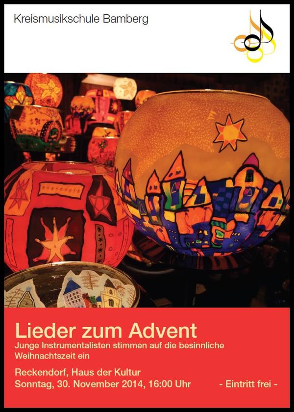 Plakat "Lieder zum Advent"
