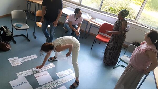 Bild vergr&ouml;&szlig;ern: Schulung Elternworkshops.jpg (Quelle: Stadt Bamberg) Die Bildungslots:innen bei der Schulung für die Elternworkshops: Wie ist das bayerische Schulsystem aufgebaut?