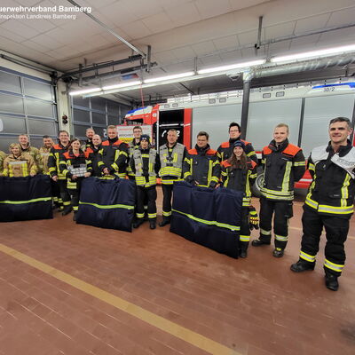 Die Fhrungsuntersttzungseinheiten werden von den Feuerwehren bereitgestellt. Hier: Inspektionsbereich 5: FF Hirschaid, FF Strullendorf, FF Rbersdorf