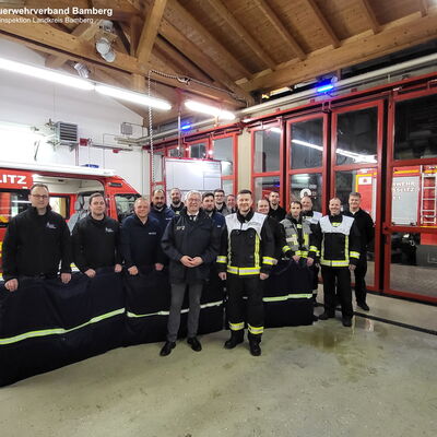 Die Fhrungsuntersttzungseinheiten werden von den Feuerwehren bereitgestellt. Hier: Inspektionsbereich 3: FF Schelitz, FF Memmelsdorf, FF Knigsfeld