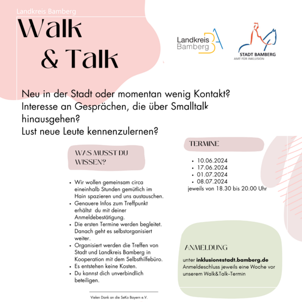 Bild vergr&ouml;&szlig;ern: "Walk & Talk" startet in Bamberg