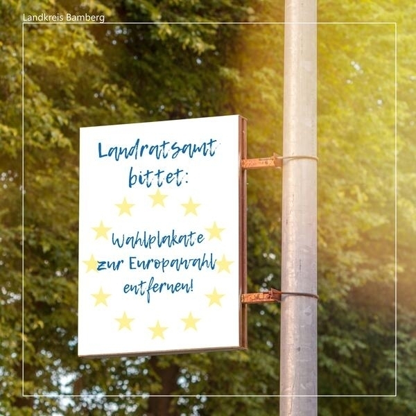 Bild vergr&ouml;&szlig;ern: Entfernung Wahlplakat