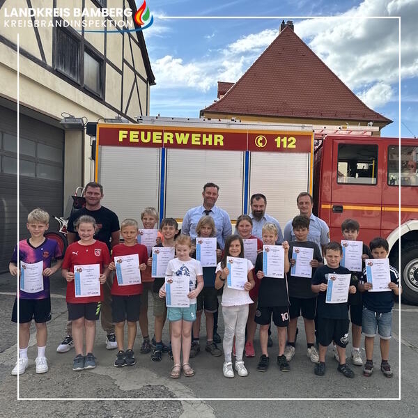 Bild vergr&ouml;&szlig;ern: Zapfendorfer »Feuerdrachen« meistern souverän die Kinderflamme