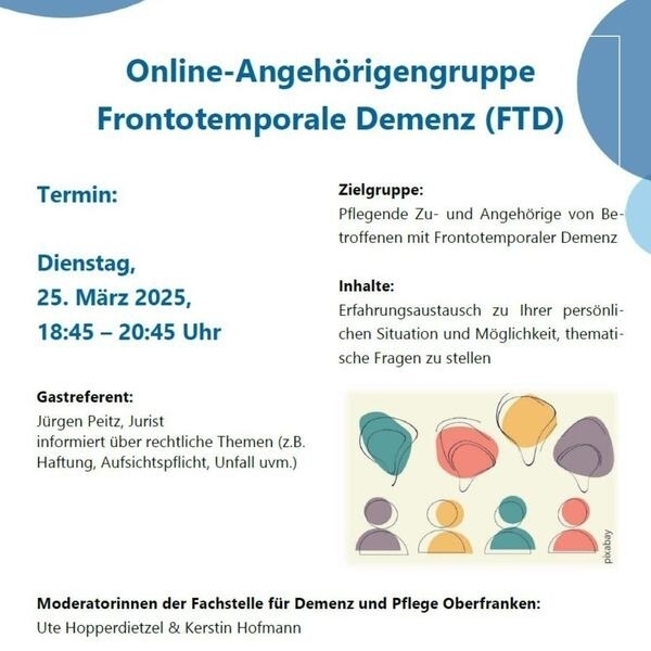 Bild vergr&ouml;&szlig;ern: Online-Gruppe für Angehörige von an Frontotemporaler Demenz (FTD) erkrankten Menschen trifft sich