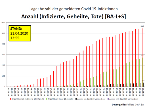 Bild vergr&ouml;&szlig;ern: Grafik Fallzahlen
