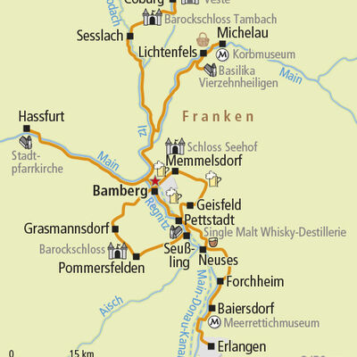 Bamberger Sternradtour - Karte