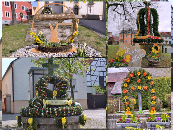 Osterbrunnen - Collage