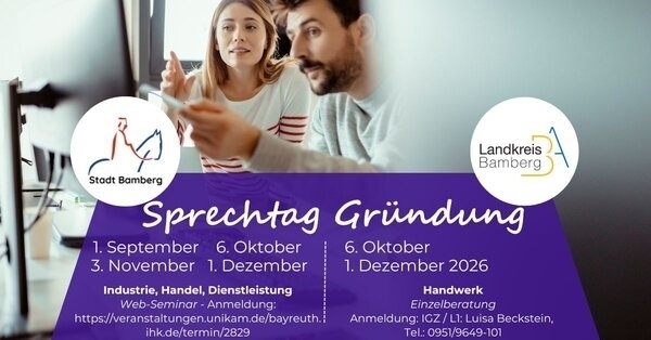 Sprechtage Gründung 2026 Sept-Dez