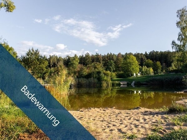 Badewarnung am Badesee in Trabelsdorf