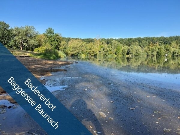 Bild vergr&ouml;&szlig;ern: Badeverbot am Baggersee Baunach