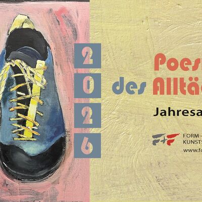 Bild der Ausstellung Poesie des Alltäglichen - zwei gemalte Schuhe